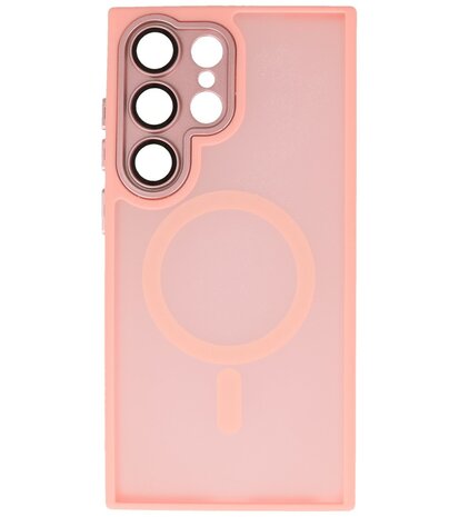 Mat-Transparent met Camera Beschermer Case voor Samsung Galaxy S25 Ultra Roze