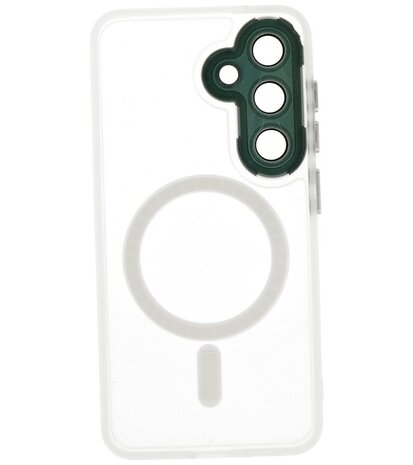 Mat-Transparent met Camera Beschermer Case voor Samsung Galaxy S25 Plus - S24 Plus Wit