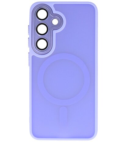 Mat-Transparent met Camera Beschermer Case voor Samsung Galaxy S25 Plus - S24 Plus Paars