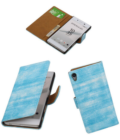 Hoesje voor Sony Xperia Z5 - Booktype Wallet Mini Slang Turquoise