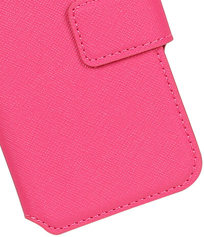 Roze Samsung Galaxy E5 TPU wallet case booktype hoesje HM Book