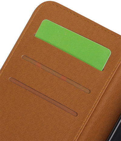 Mocca Pull-Up PU booktype wallet hoesje voor Sony Xperia C6