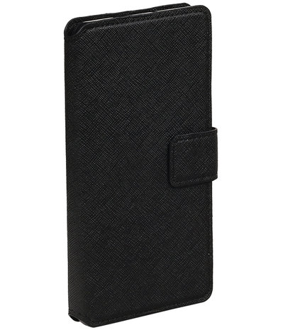 Zwart Huawei Mate 9 TPU wallet case booktype hoesje HM Book