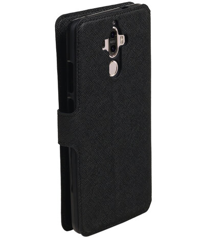 Zwart Huawei Mate 9 TPU wallet case booktype hoesje HM Book