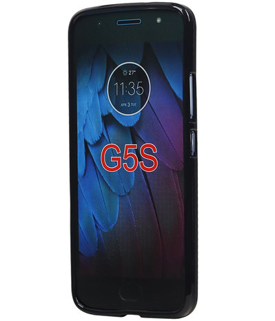 Motorola Moto G5s Design TPU back case hoesje Zwart