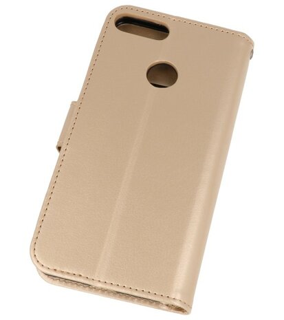 Goud Wallet Case Hoesje voor Huawei Honor 9 Lite