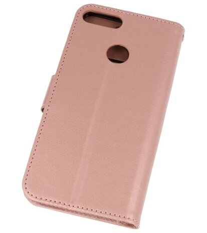 Roze Wallet Case Hoesje voor Huawei Honor 9 Lite