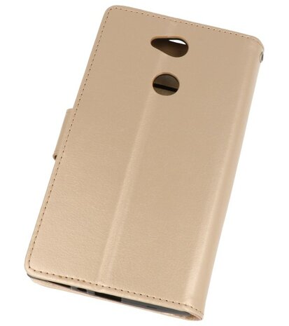 Goud Wallet Case Hoesje voor Sony Xperia L2