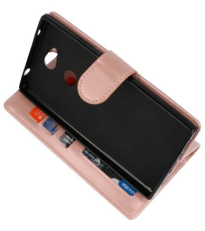 Roze Wallet Case Hoesje voor Sony Xperia L2