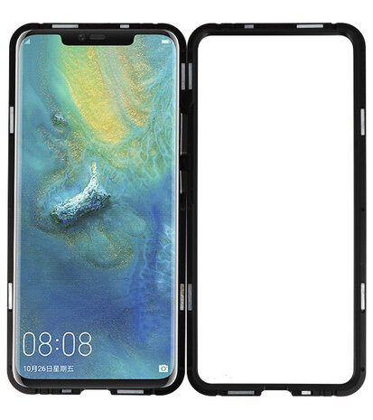 Magnetic Back Cover voor Mate 20 Pro Zwart - Transparant