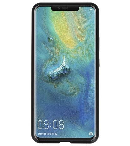 Magnetic Back Cover voor Mate 20 Pro Zwart - Transparant