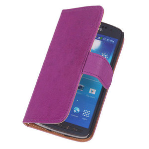 Neerduwen familie Museum Polar Echt Lederen Lila Nokia Lumia 520 Bookstyle Wallet Hoesje -  Bestcases.nl